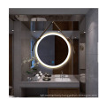 Frame Round Defogger Feature Bathroom Led Smart Mirror Black Color Aluminum Illuminated 3D Model Design Hotel Graphic Design